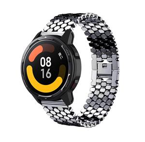 Strap-it Xiaomi Watch S1 stalen vis band (zwart)