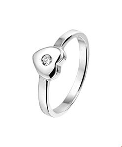 Tft Ring Hart En Zirkonia Zilver Gerhodineerd