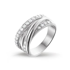 Tft Huiscollectie 1313393 Zilveren fantasie zirkonia ring