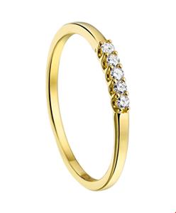 Tft Ring Diamant 0.10ct H SI Geelgoud