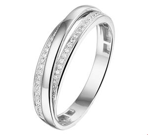 Tft Ring Diamant 0.11 Ct. Witgoud