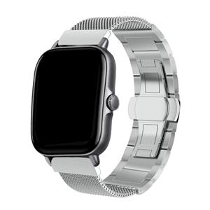Strap-it Amazfit GTS 3 stalen Milanese band (zilver)