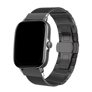 Strap-it Amazfit Bip stalen Milanese band (zwart)