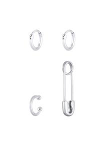 Elli Dames Veiligheidsspeld Oorknuffels in 925 Sterling Zilver Verguld