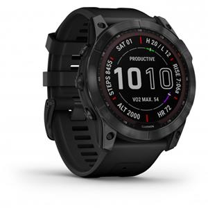 Garmin Fenix 7X Sapphire Solar DLC GPS-Uhr SS22 - Schwarz - Schwarz}