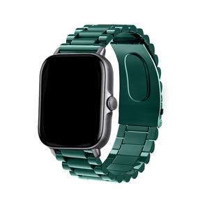 Strap-it Amazfit GTS 3 stalen band (groen)