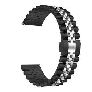 Strap-it Polar Ignite 2 Jubilee stalen band (zwart/zilver)