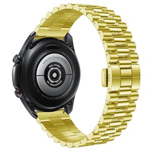 Strap-it Samsung Gear Sport Presidential stalen band (goud)