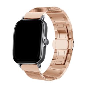 Strap-it Xiaomi Amazfit GTS 2 stalen Milanese band (rosé goud)