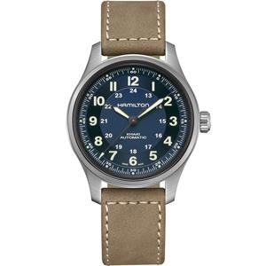 Hamilton H70545540 Herrenuhr Automatik Khaki Field Titanium Auto Blau