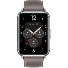 Huawei Watch Fit 2 (Classic) Smartwatch Lederarmband nebula grey