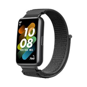 Strap-it Huawei band 7 nylon bandje (zwart)
