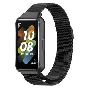 Strap-it Huawei Band 7 Milanese band (zwart)