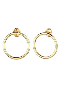 Elli cirkel geo trend minimal filigraan 925 zilver verguld