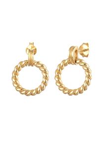 Elli Dames Stud Oorbellen Rond Gedraaid in 925 Sterling Zilver