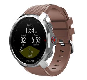 Strap-it Polar Grit X twill siliconen band (koffiebruin)