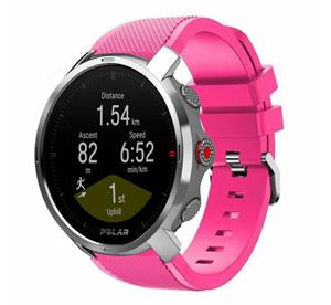 Strap-it Polar Grit X twill siliconen band (knalroze)