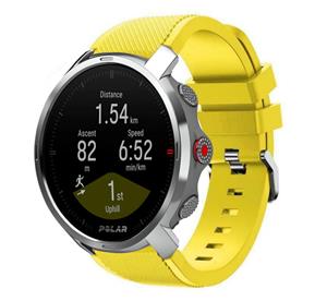 Strap-it Polar Grit X twill siliconen band (geel)