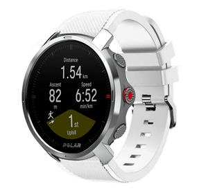 Strap-it Polar Grit X twill siliconen band (wit)