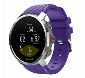 Strap-it Polar Grit X twill siliconen band (paars)