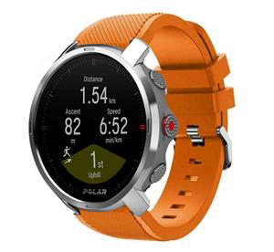 Strap-it Polar Grit X twill siliconen band (oranje)