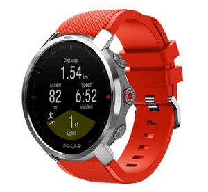 Strap-it Polar Grit X twill siliconen band (rood)
