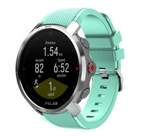 Strap-it Polar Grit X twill siliconen band (aqua)