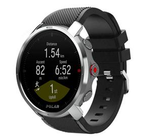 Strap-it Polar Grit X twill siliconen band (zwart)