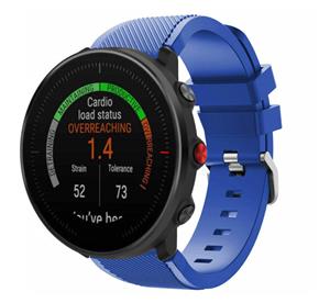 Strap-it Polar Vantage M twill siliconen band (blauw)