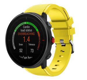 Strap-it Polar Vantage M twill siliconen band (geel)