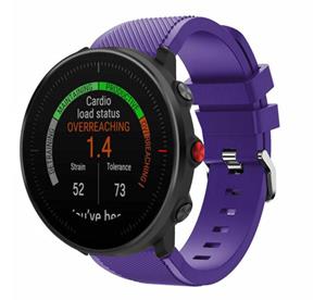 Strap-it Polar Vantage M twill siliconen band (paars)