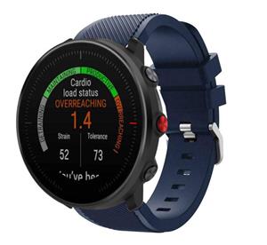 Strap-it Polar Vantage M twill siliconen band (donkerblauw)