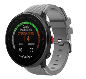 Strap-it Polar Vantage M twill siliconen band (grijs)