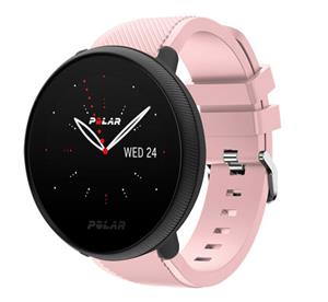 Strap-it Polar Ignite 2 twill siliconen band (roze)