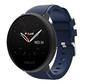 Strap-it Polar Ignite 2 twill siliconen band (donkerblauw)