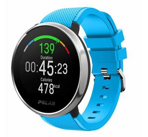 Strap-it Polar Ignite twill siliconen band (lichtblauw)