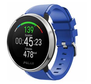 Strap-it Polar Ignite twill siliconen band (blauw)