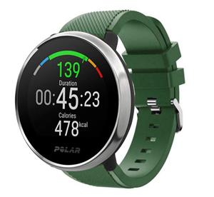 Strap-it Polar Ignite twill siliconen band (legergroen)