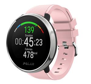 Strap-it Polar Ignite twill siliconen band (roze)