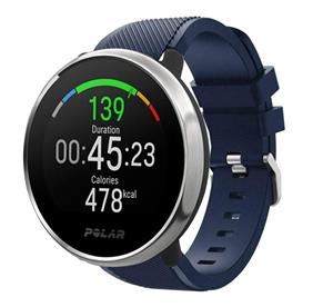 Strap-it Polar Ignite twill siliconen band (donkerblauw)