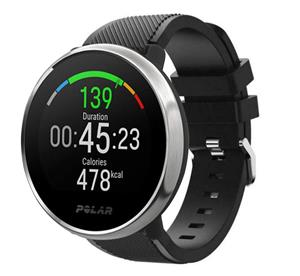Strap-it Polar Ignite twill siliconen band (zwart)