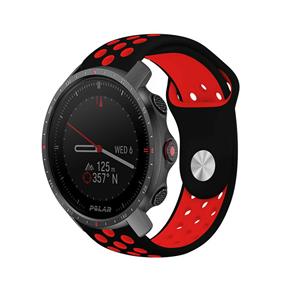 Strap-it Polar Grit X Pro sport band (zwart/rood)