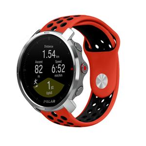 Strap-it Polar Grit X sport band (rood/zwart)