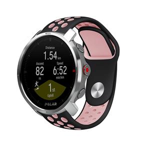 Strap-it Polar Grit X sport band (zwart/roze)