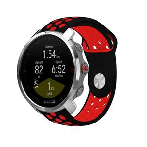 Strap-it Polar Grit X sport band (zwart/rood)