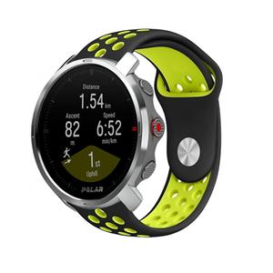 Strap-it Polar Grit X sport band (zwart/geel)