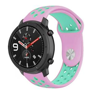 Strap-it Xiaomi Amazfit GTR sport band (roze/aqua)