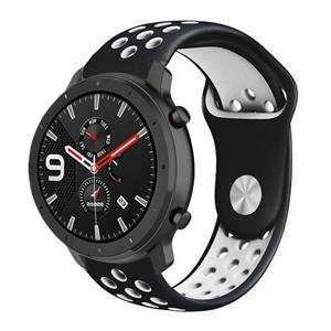 Strap-it Xiaomi Amazfit GTR sport band (zwart/wit)