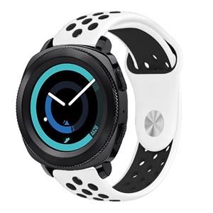 Strap-it Samsung Gear Sport sport band (wit/zwart)