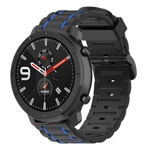 Strap-it Xiaomi Amazfit GTR sport gesp band (zwart/blauw)